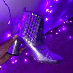Silver Ankle Boots